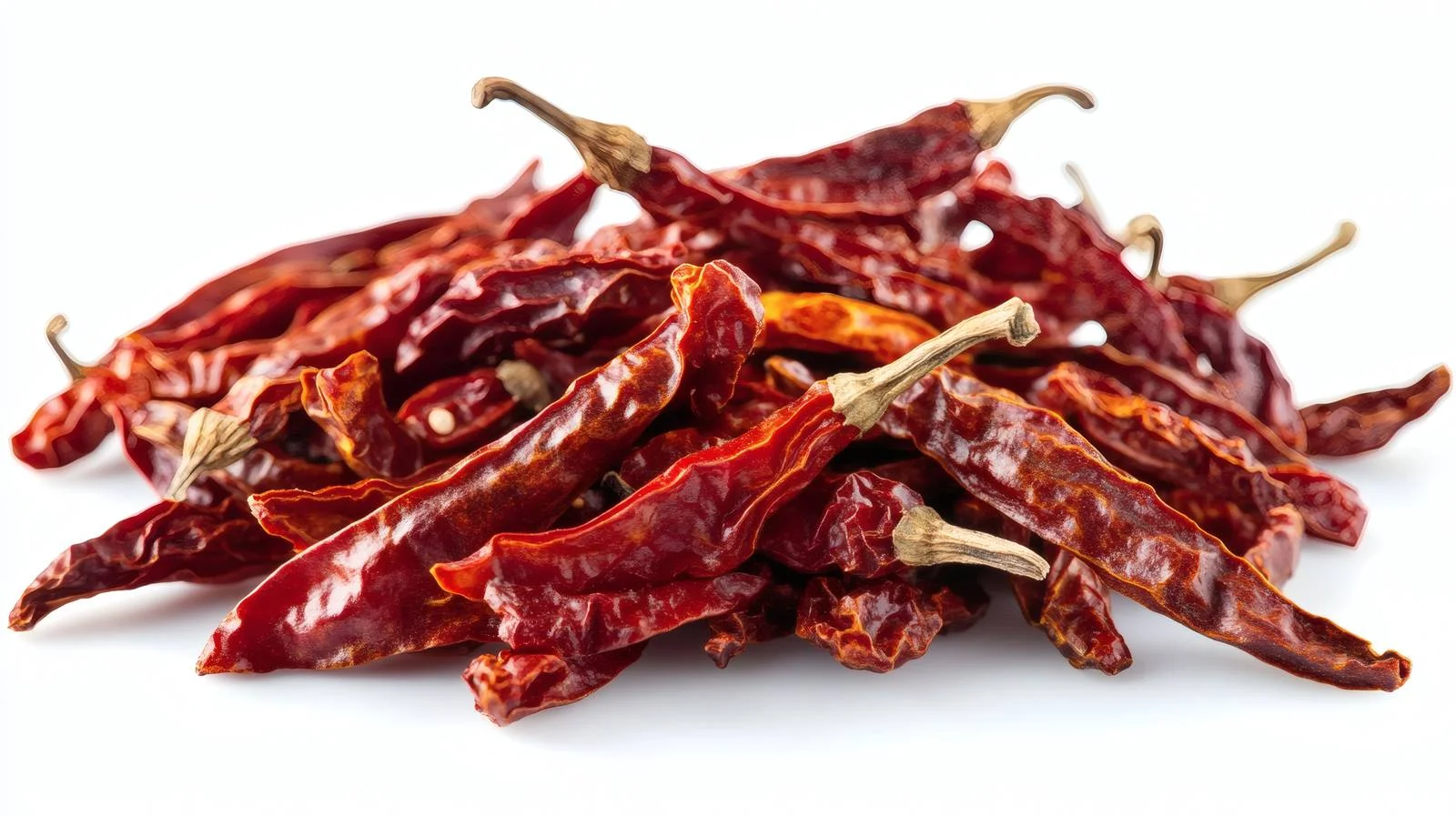 Dried Hot Peppers on White Background — free download from Dotvec