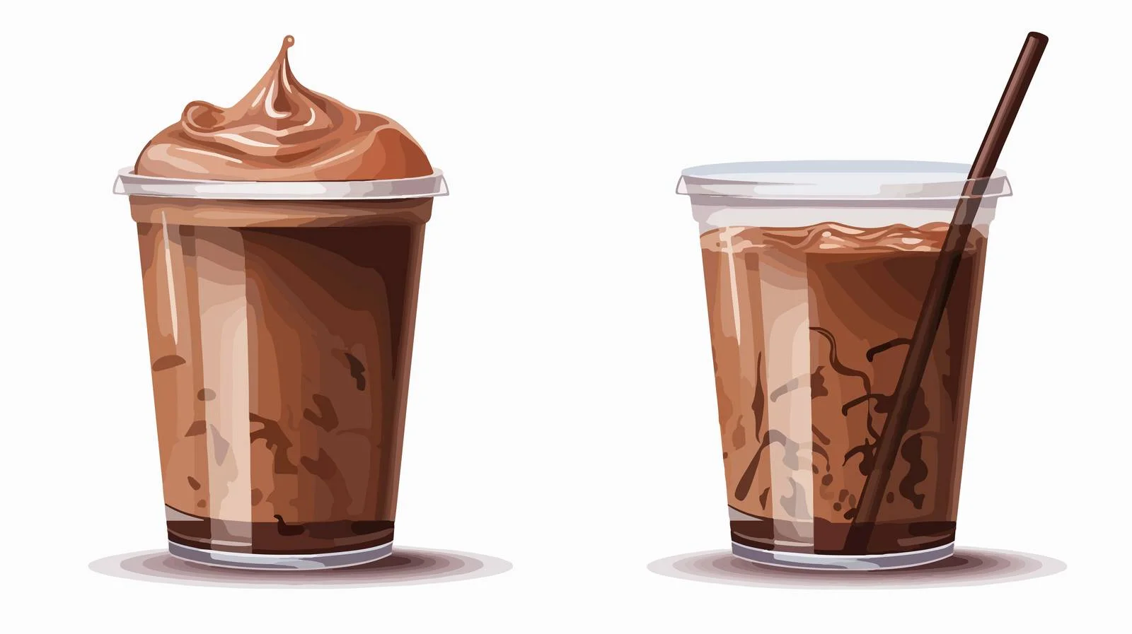 Refreshing beverage in clear cup with lid — free download from Dotvec