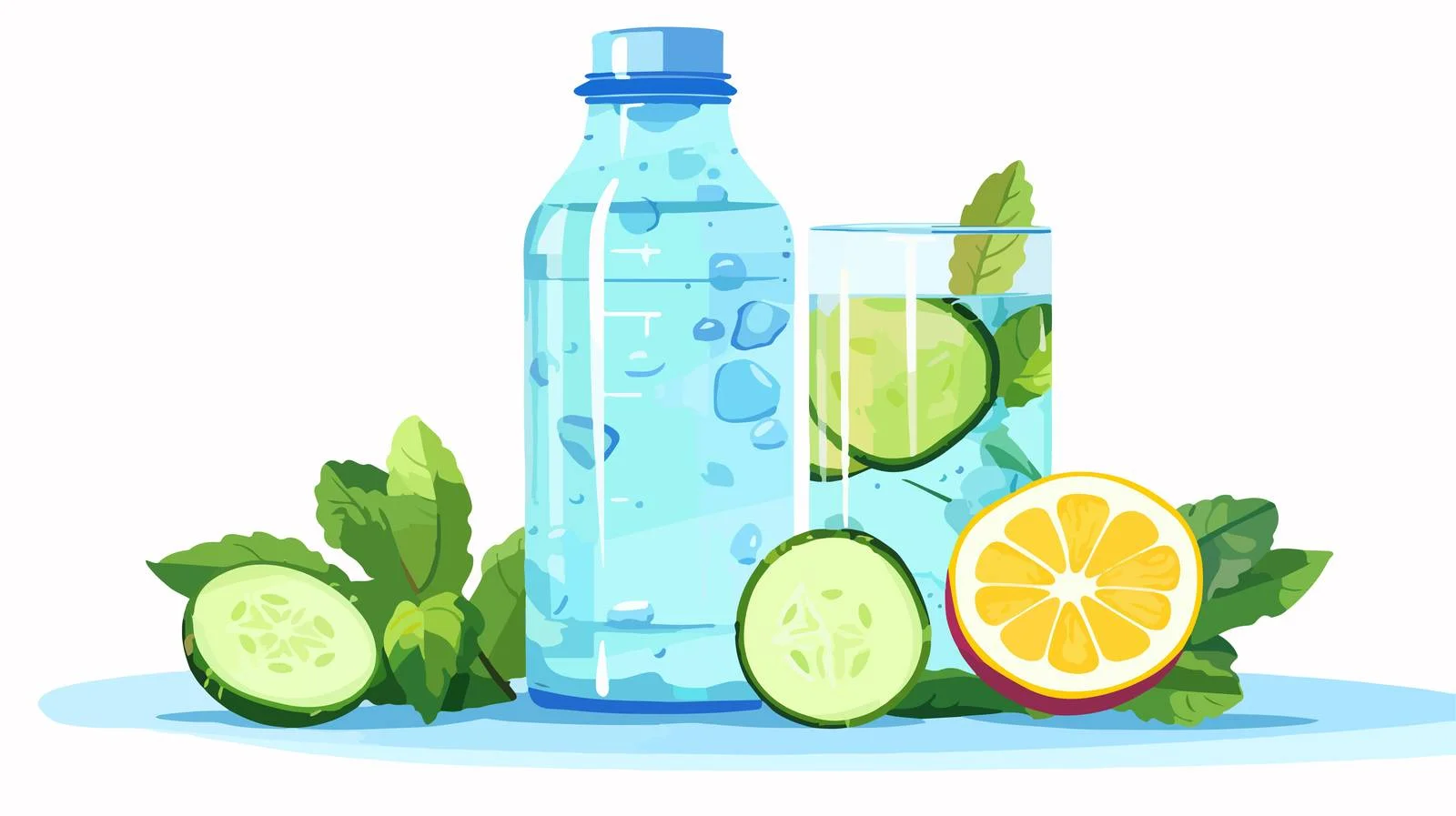 Hydration Reminder Card with Healthy Detox Beverages — free download from Dotvec