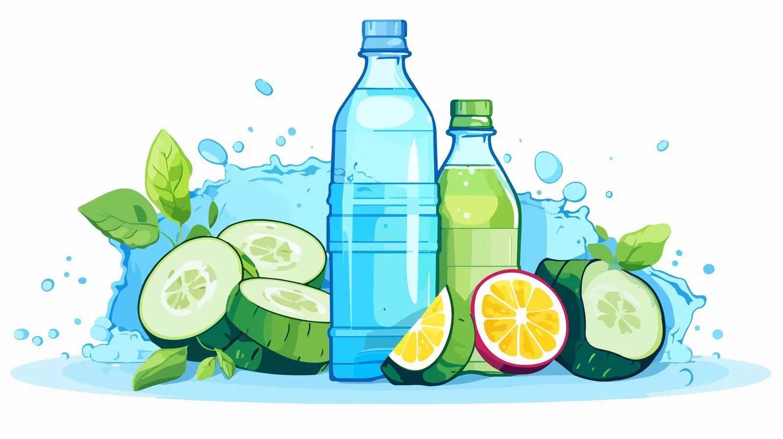 Detox Water Card Design with Herbal Drinks — free download from Dotvec