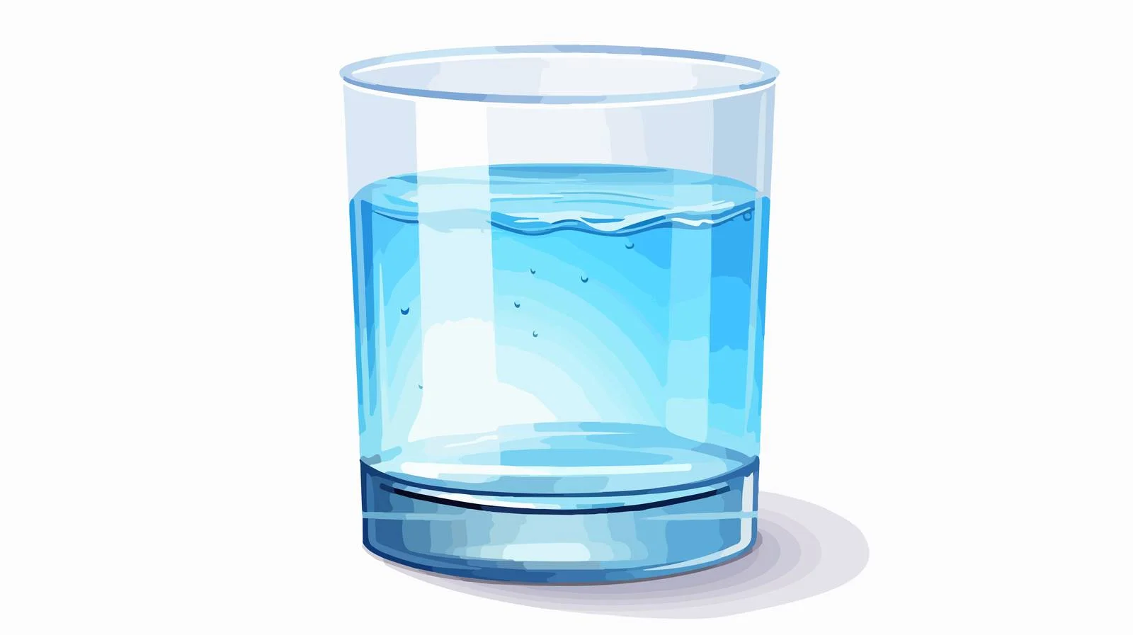 Blue Glass Filled Drinking Water Vector — free download from Dotvec