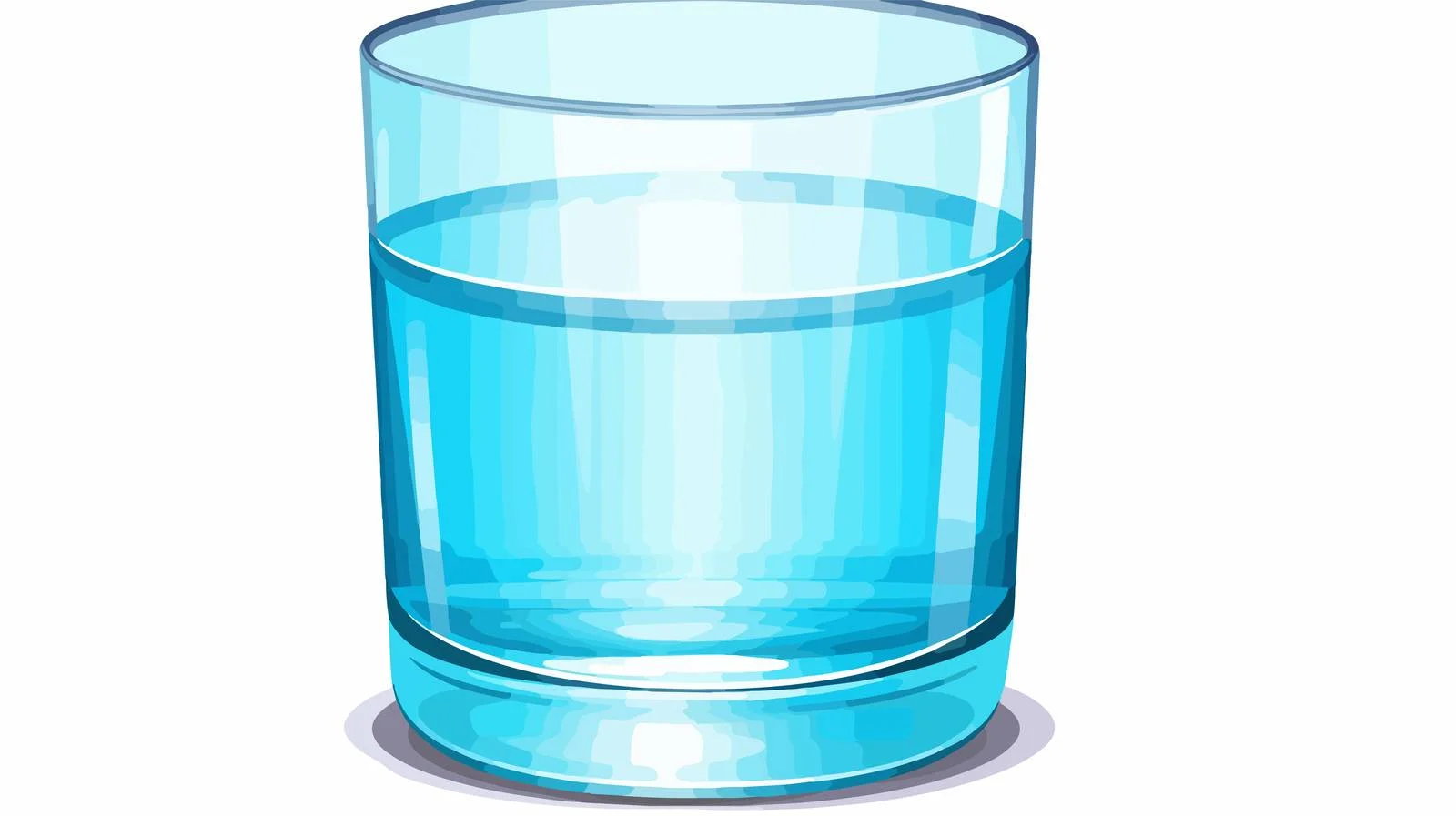 Blue Glass Filled Drinking Water Vector — free download from Dotvec