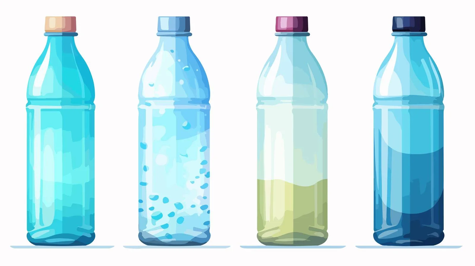 Clean Water Bottle Vector Illustration — free download from Dotvec