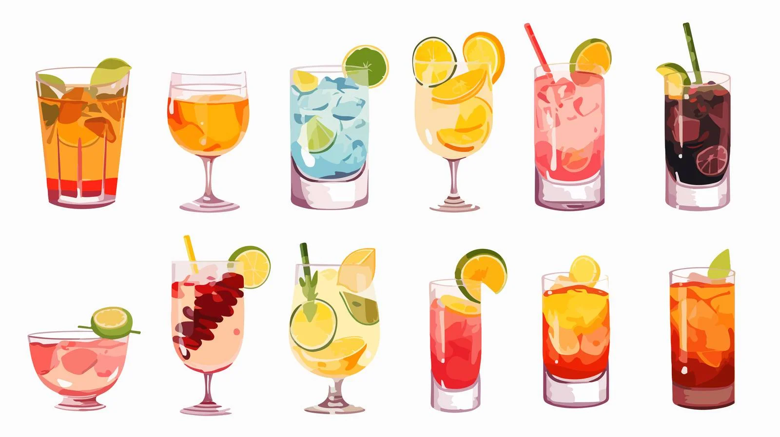 Exquisite Assortment of Alcohol Cocktails and Herbal Water — free download from Dotvec