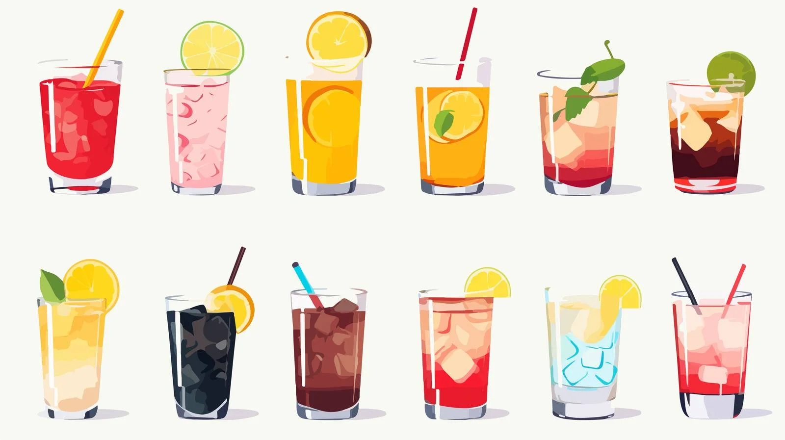 Variety of Alcoholic Cocktails and Herbal Water — free download from Dotvec