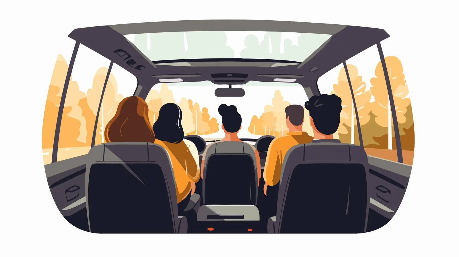 Interior Car View with Driver and Passenger — free download from Dotvec