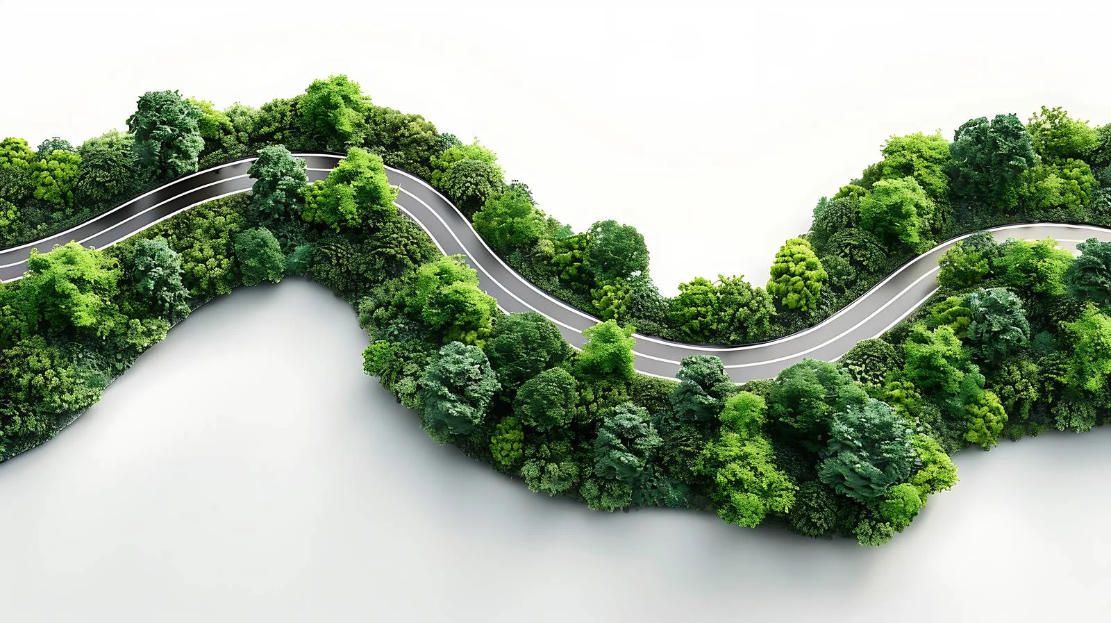 Aerial Perspective of Serpentine Road Amid Summer — free download from Dotvec