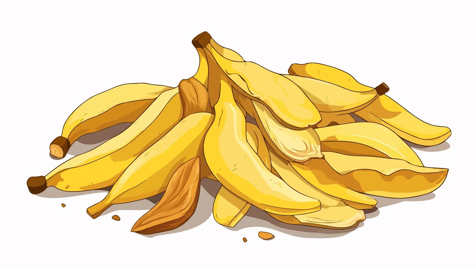 Disposed Banana Peel Illustration — free download from Dotvec