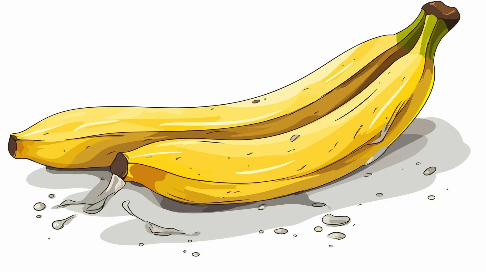 Discarded banana peel, hand-drawn illustration — free download from Dotvec