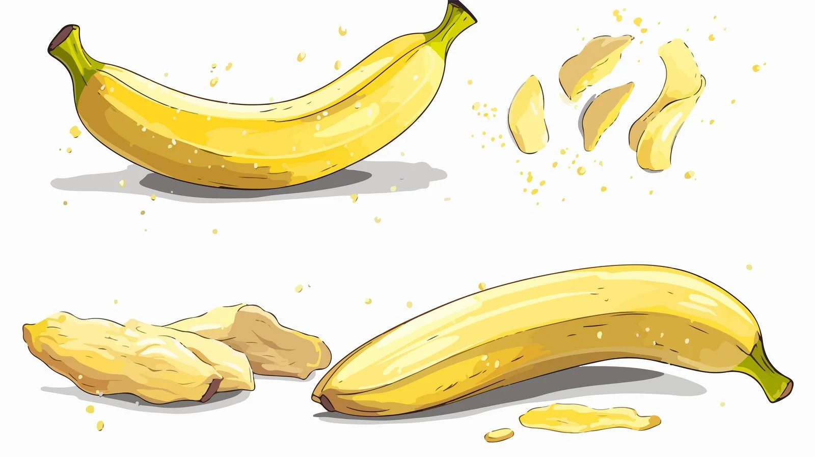 Illustration of Discarded Banana Peel Waste — free download from Dotvec