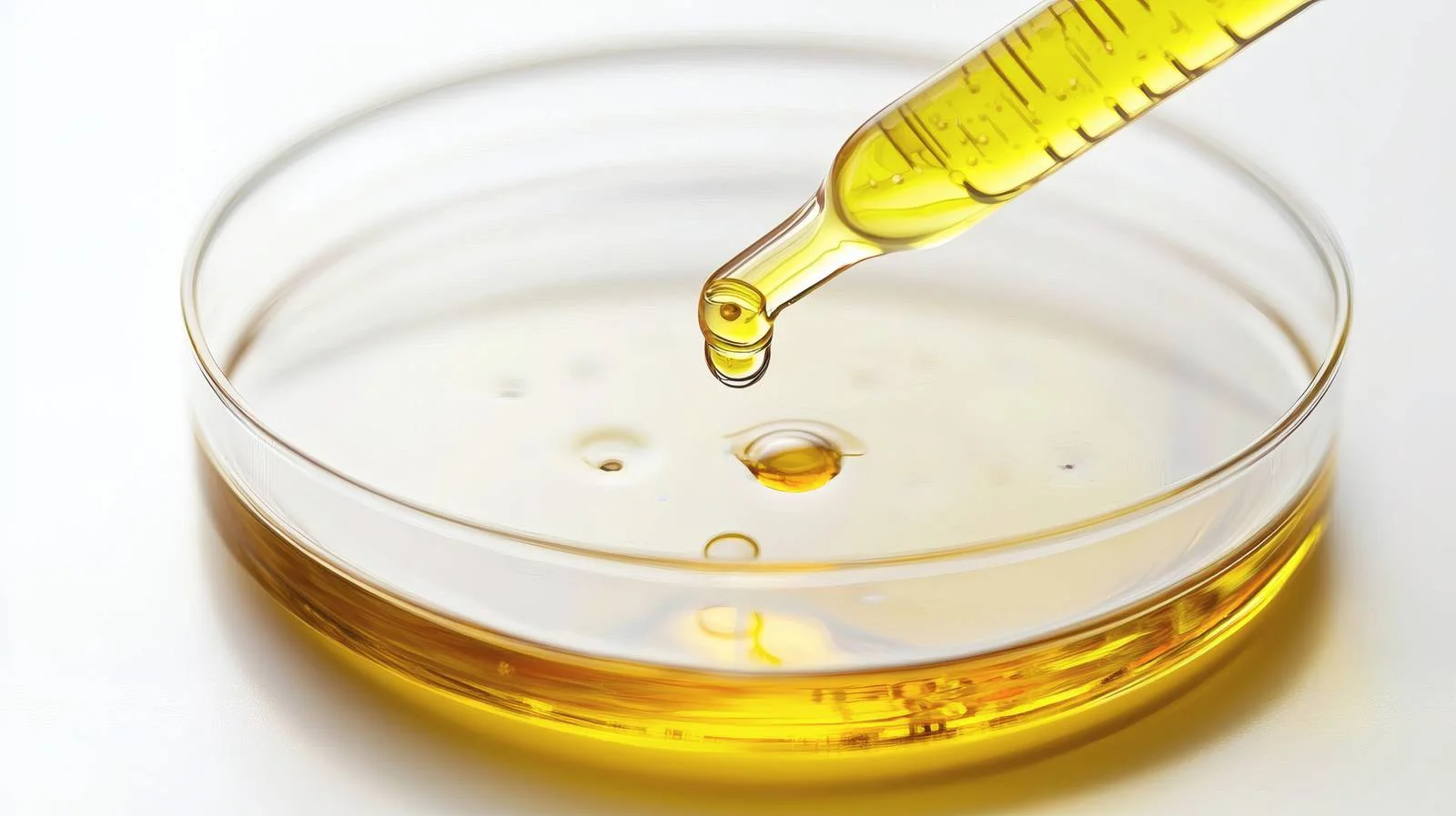 Lab Dropper and Petri Dish with Oil Gel Sample — free download from Dotvec