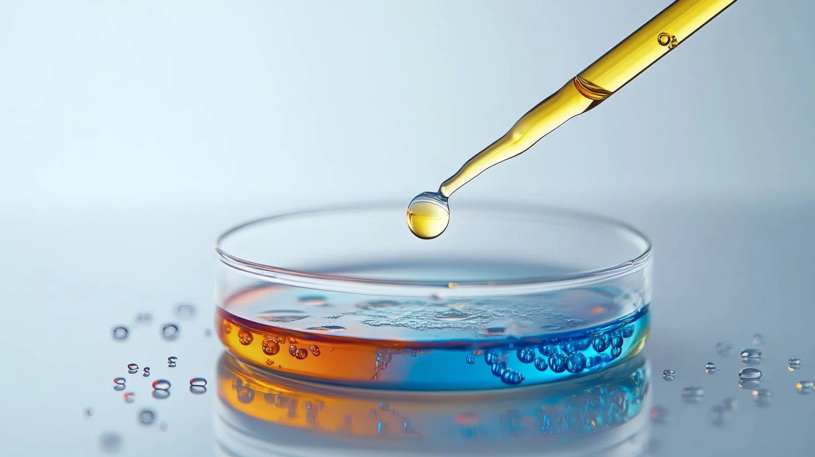 Precision Dropper and Petri Dish with Gel Drops — free download from Dotvec