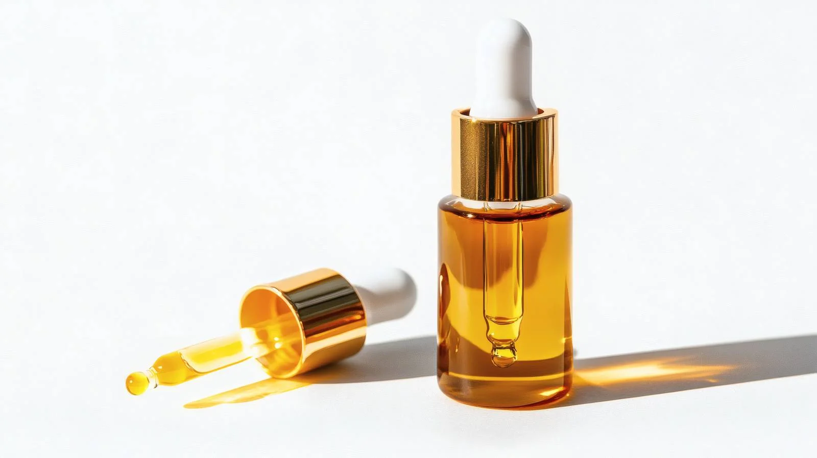 Luxurious Golden Serum Dropper Pipette Isolated — free download from Dotvec