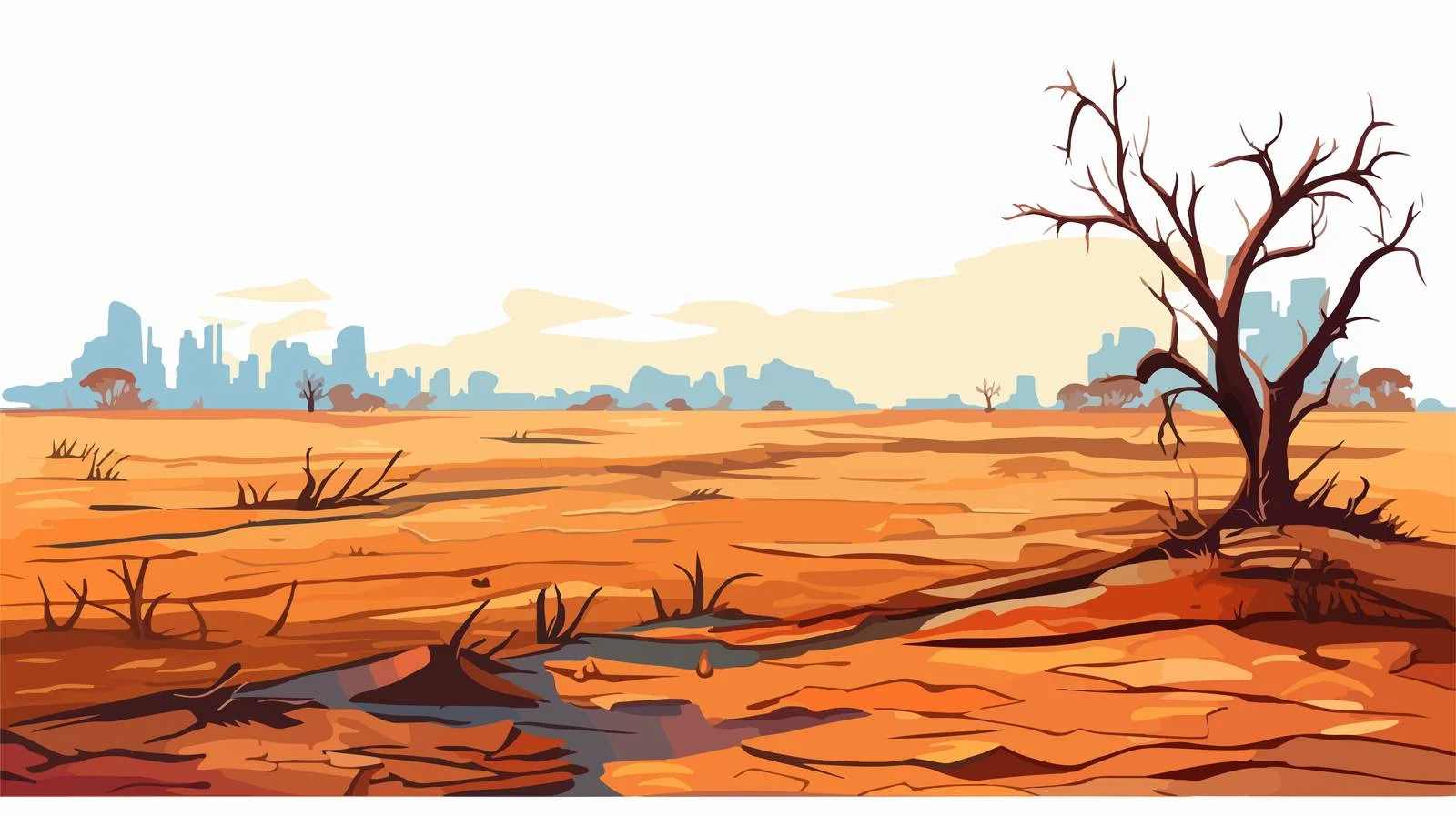 Scorched Terrain Under Summer Sun — free download from Dotvec