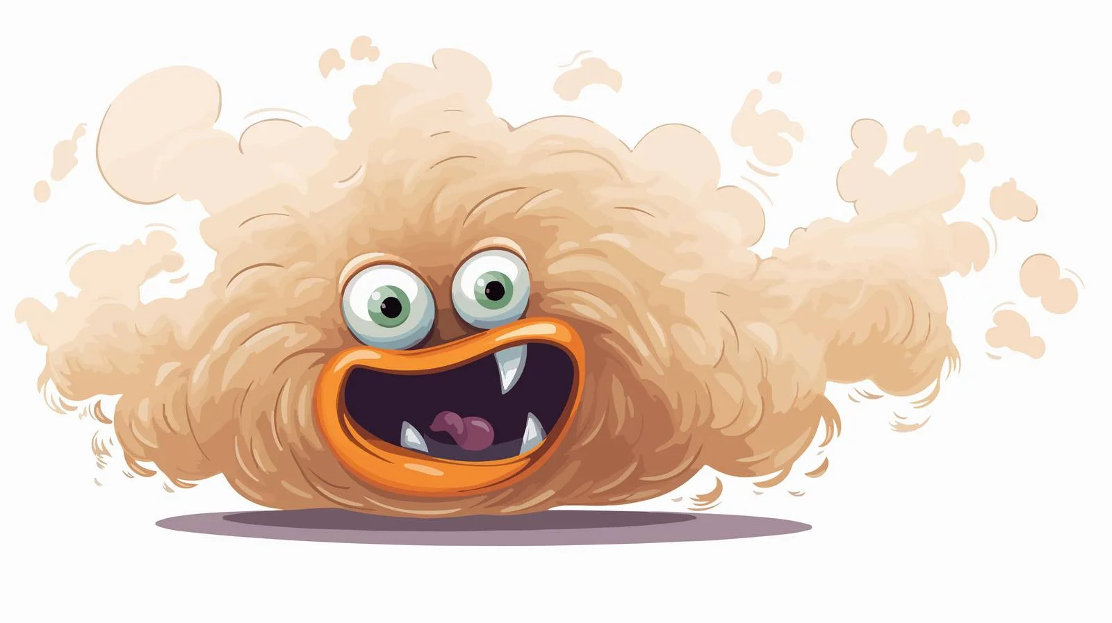 Cartoon Dust Monster Vector Illustration — free download from Dotvec