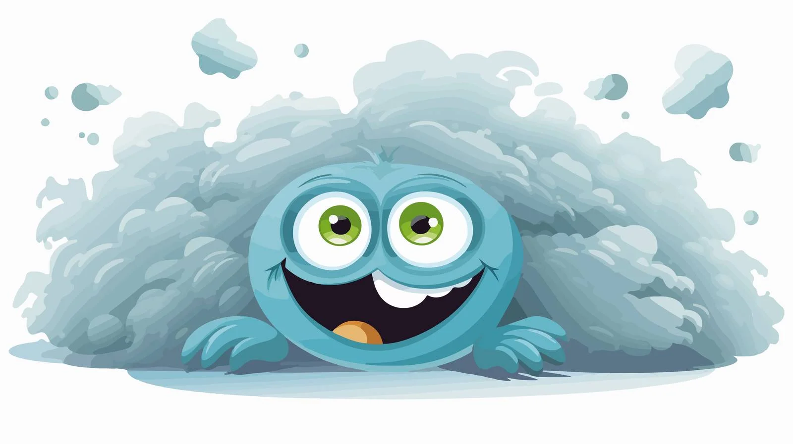 Cartoon PM2.5 Dust Monster Vector — free download from Dotvec