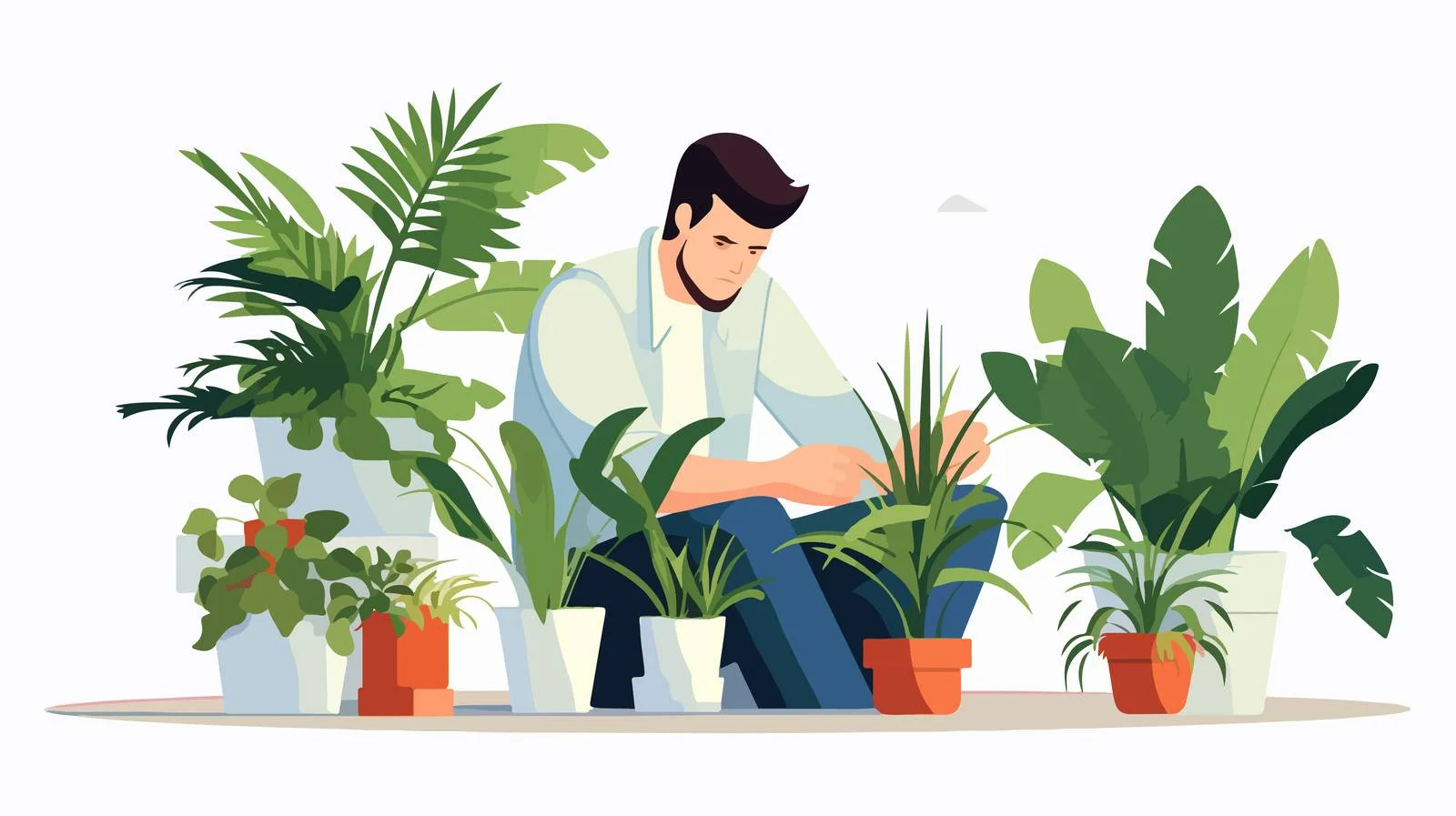 Reviving Dying Potted Houseplants With Ailing Leaves — free download from Dotvec