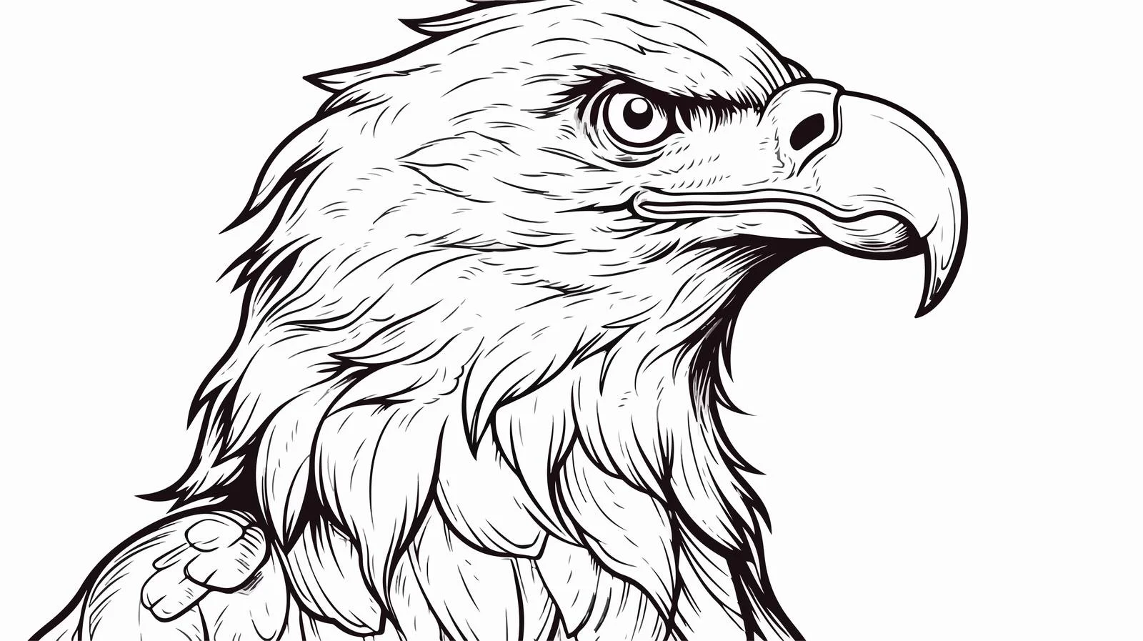 Hand-Drawn Eagle Face Sketch Vector Illustration — free download from Dotvec