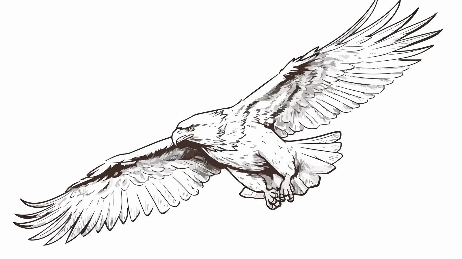 Hand-Drawn Eagle Engraving Illustration — free download from Dotvec