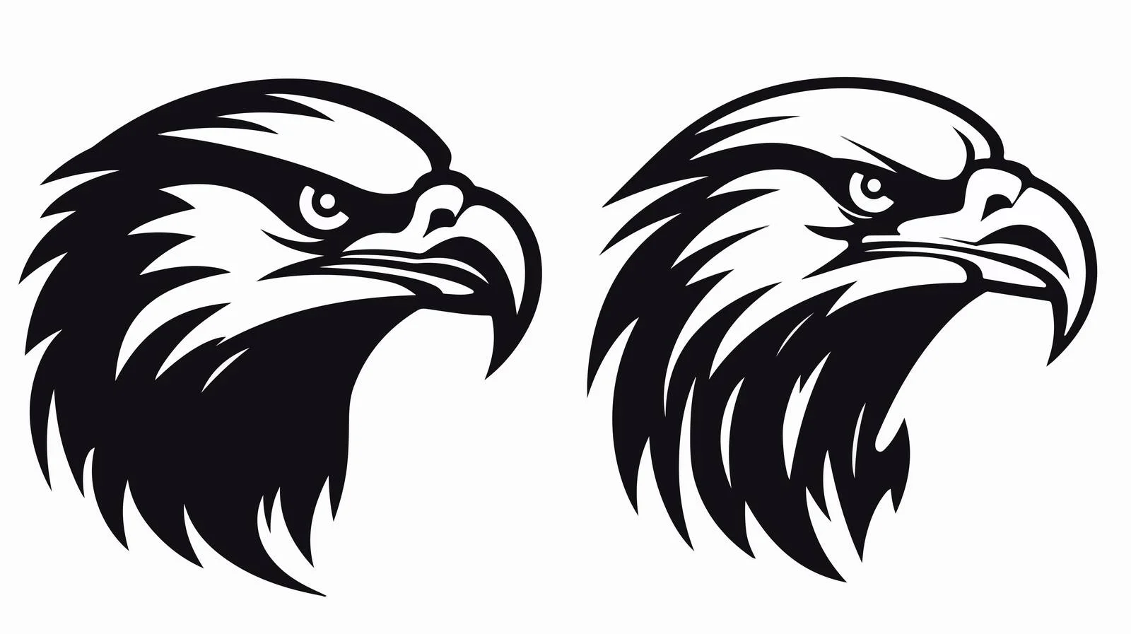 Eagle Silhouette Vector Heads — free download from Dotvec