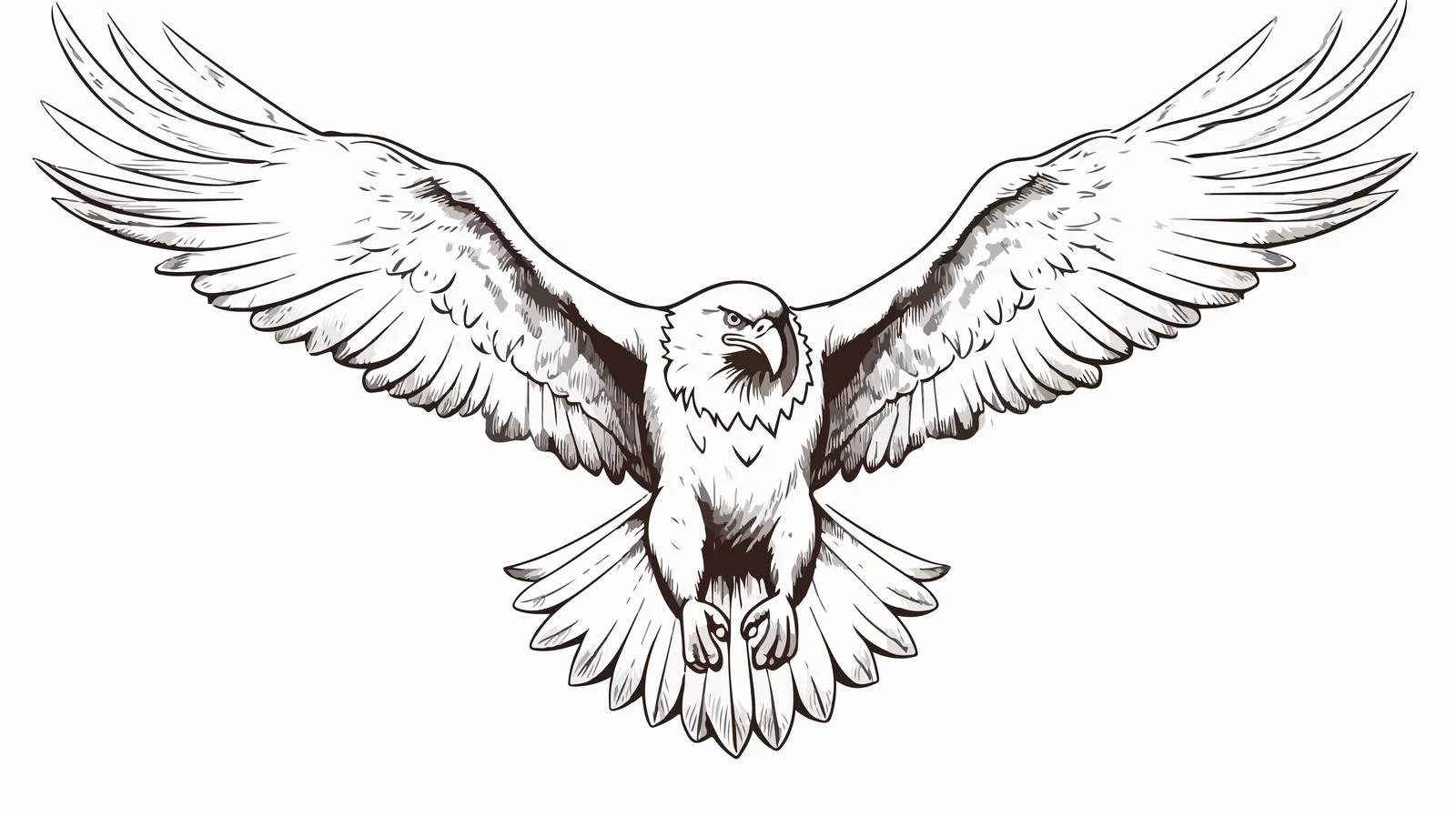 Eagle Heraldic Sketch Vector Illustration — free download from Dotvec
