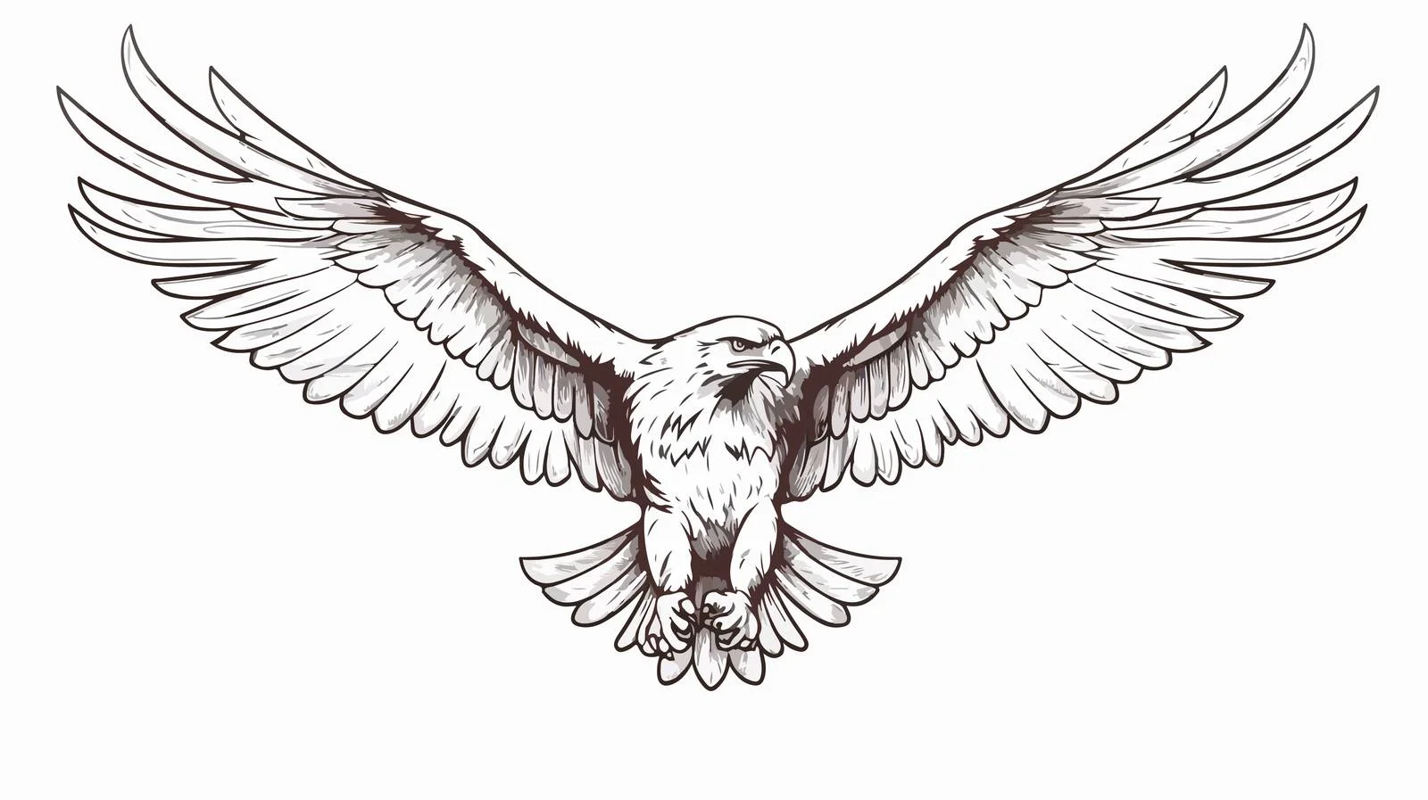 Heraldic Eagle Sketch Vector Illustration — free download from Dotvec