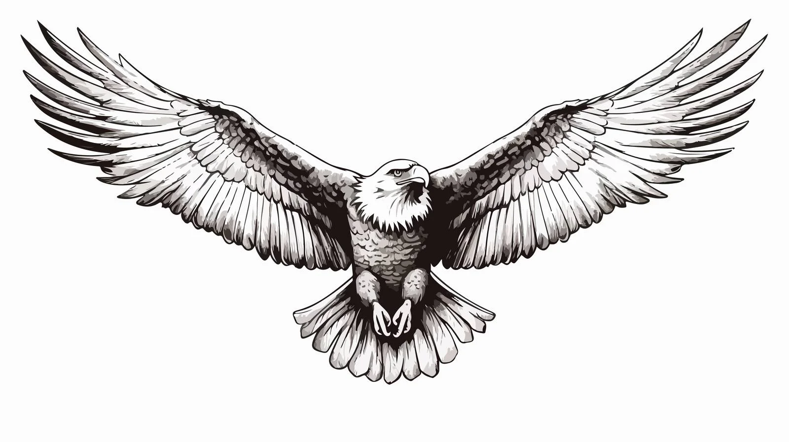 Majestic Eagle Sketch Engraving — free download from Dotvec