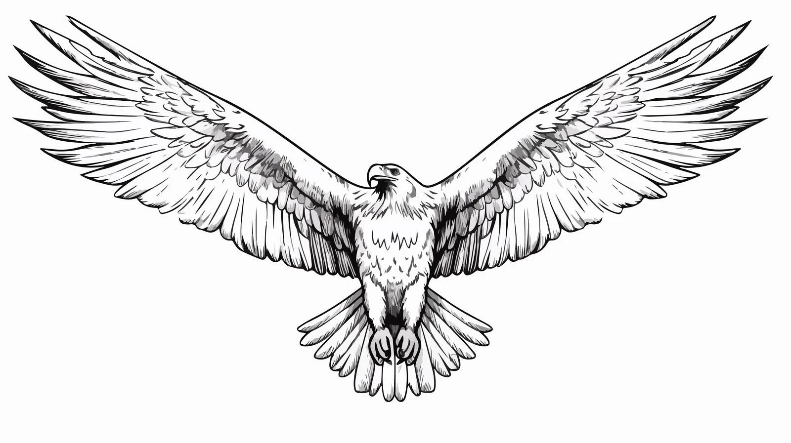 Eagle Wings Sketch Engraving — free download from Dotvec