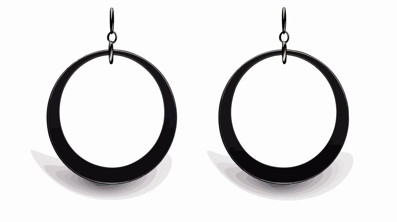 Earring Shape Template with Black Shadow — free download from Dotvec