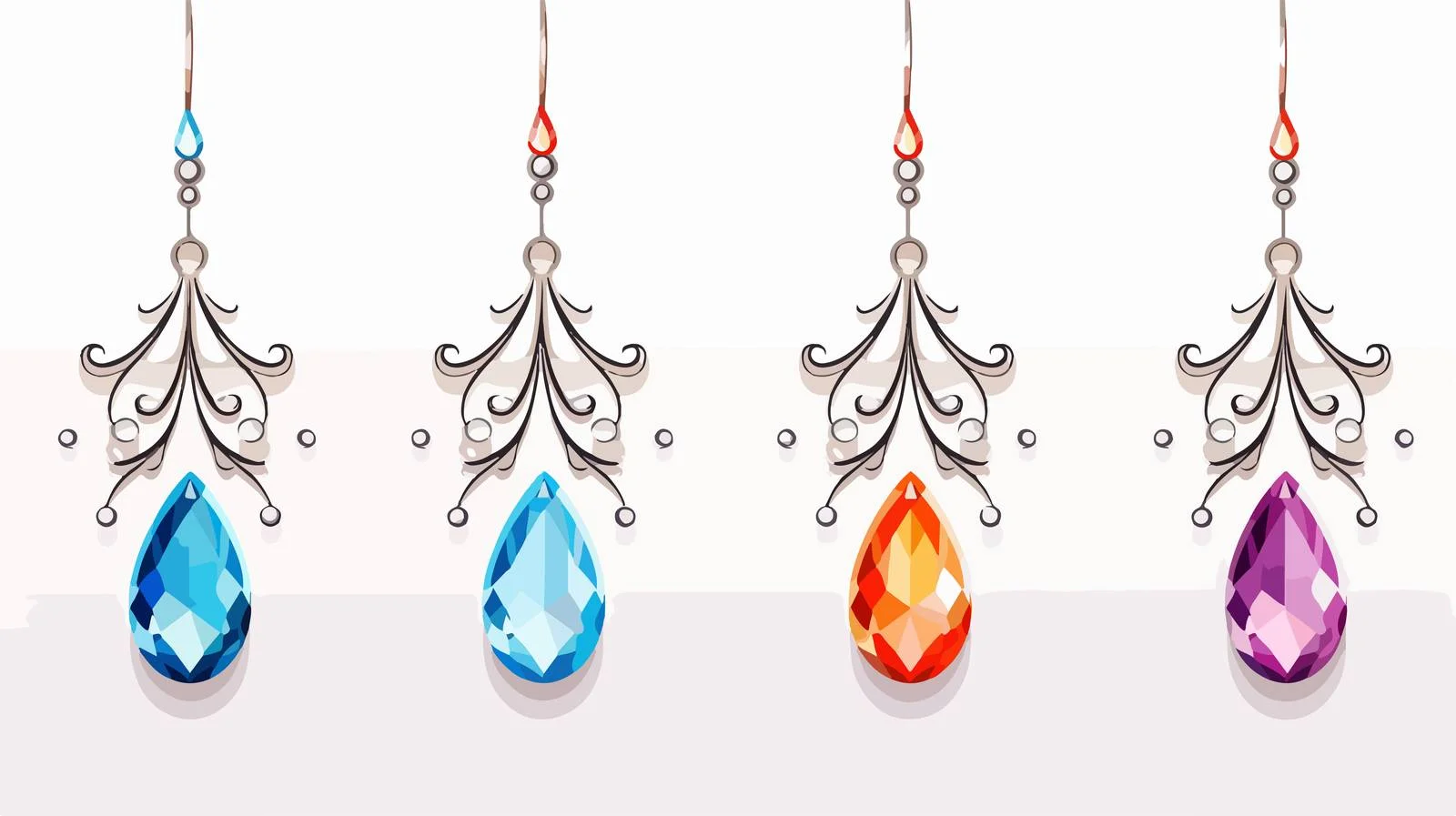 Exquisite Hanging Earring Designs — free download from Dotvec