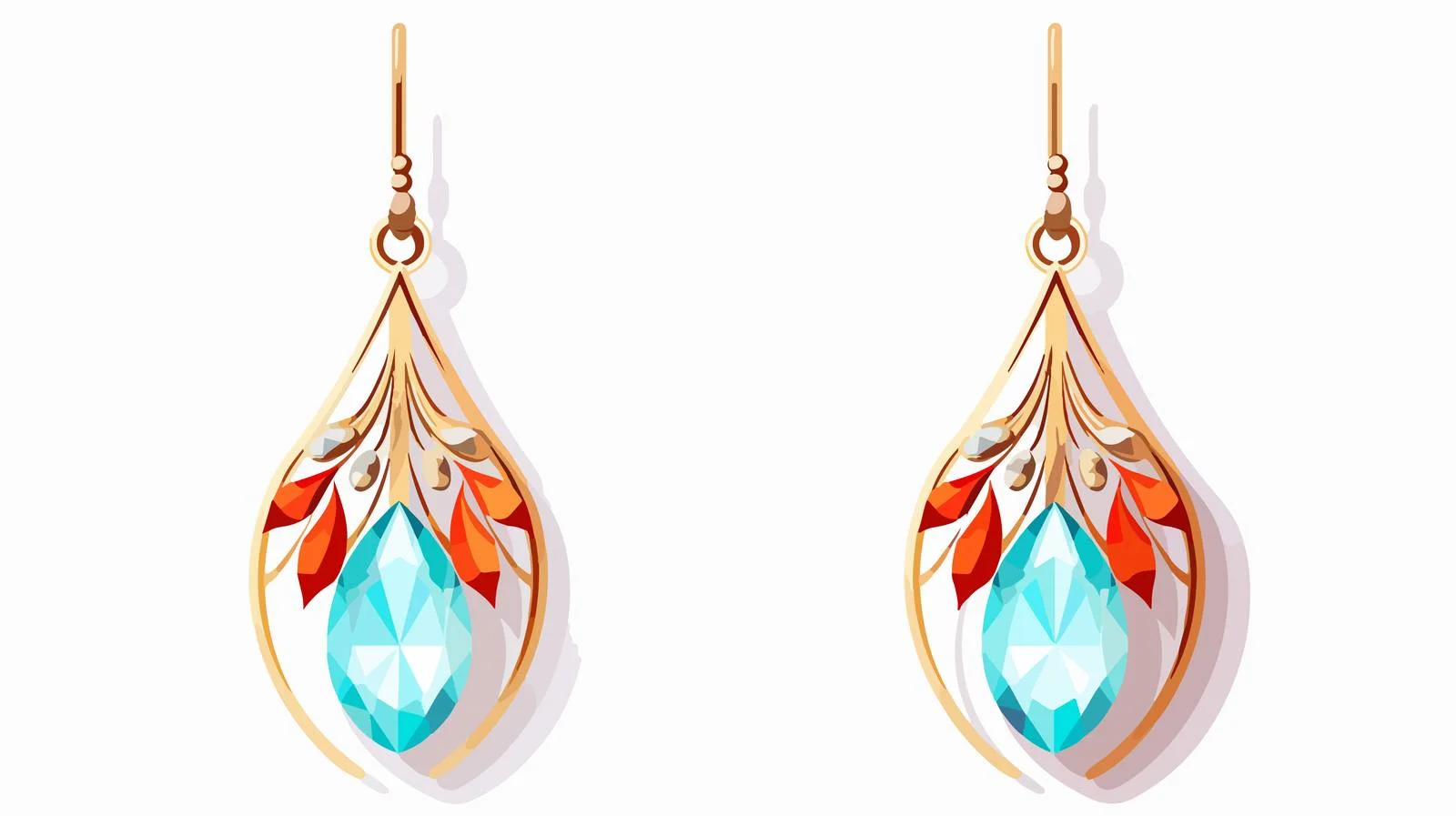 Exquisite Hanging Earring Designs — free download from Dotvec