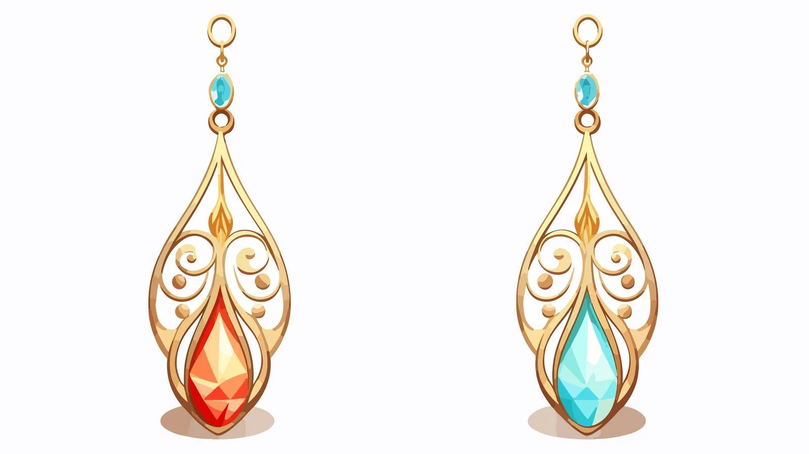 Elegant Hanging Earring Design Collection — free download from Dotvec