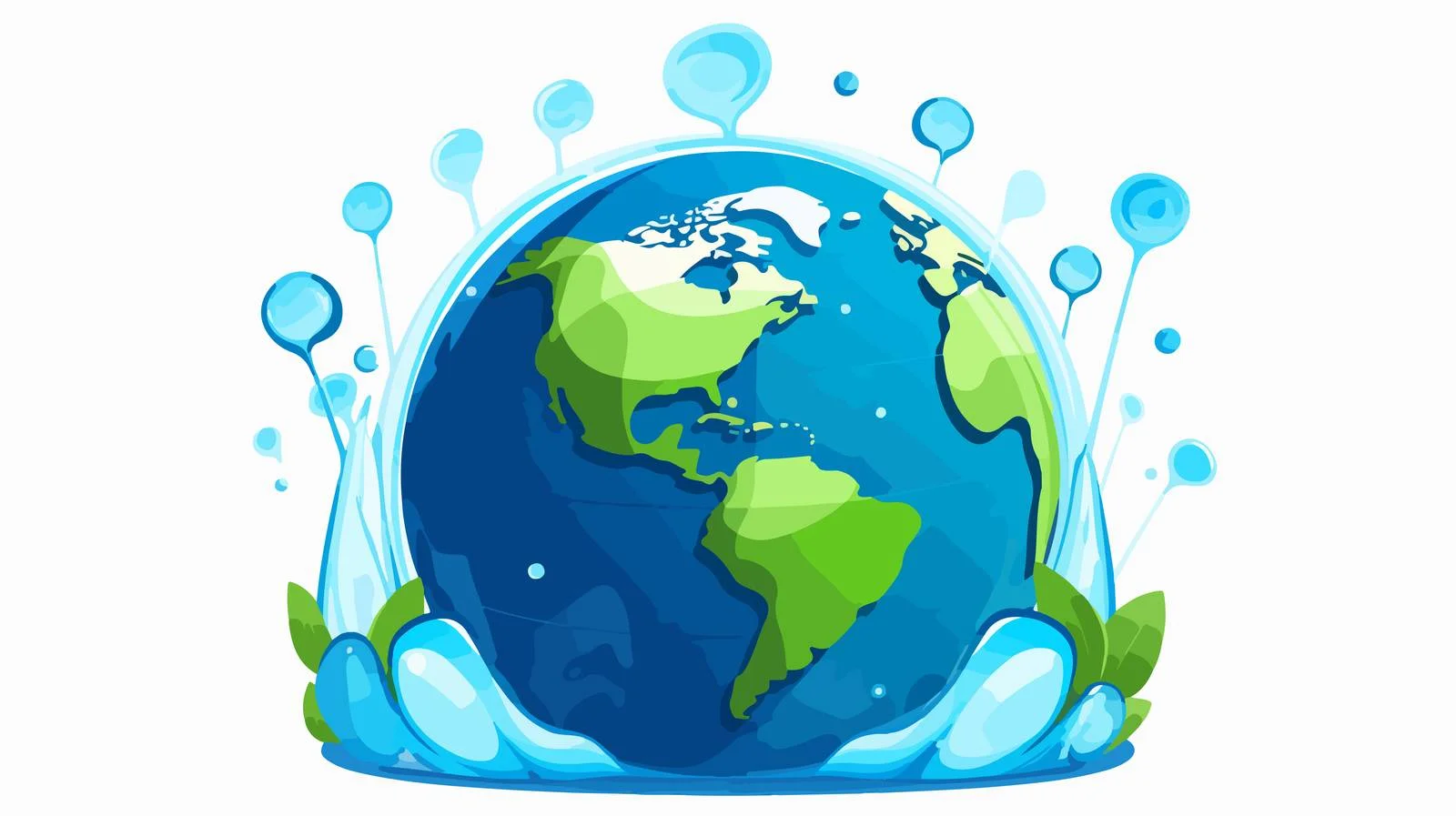 Economic Awareness: Earth and Water Drops — free download from Dotvec