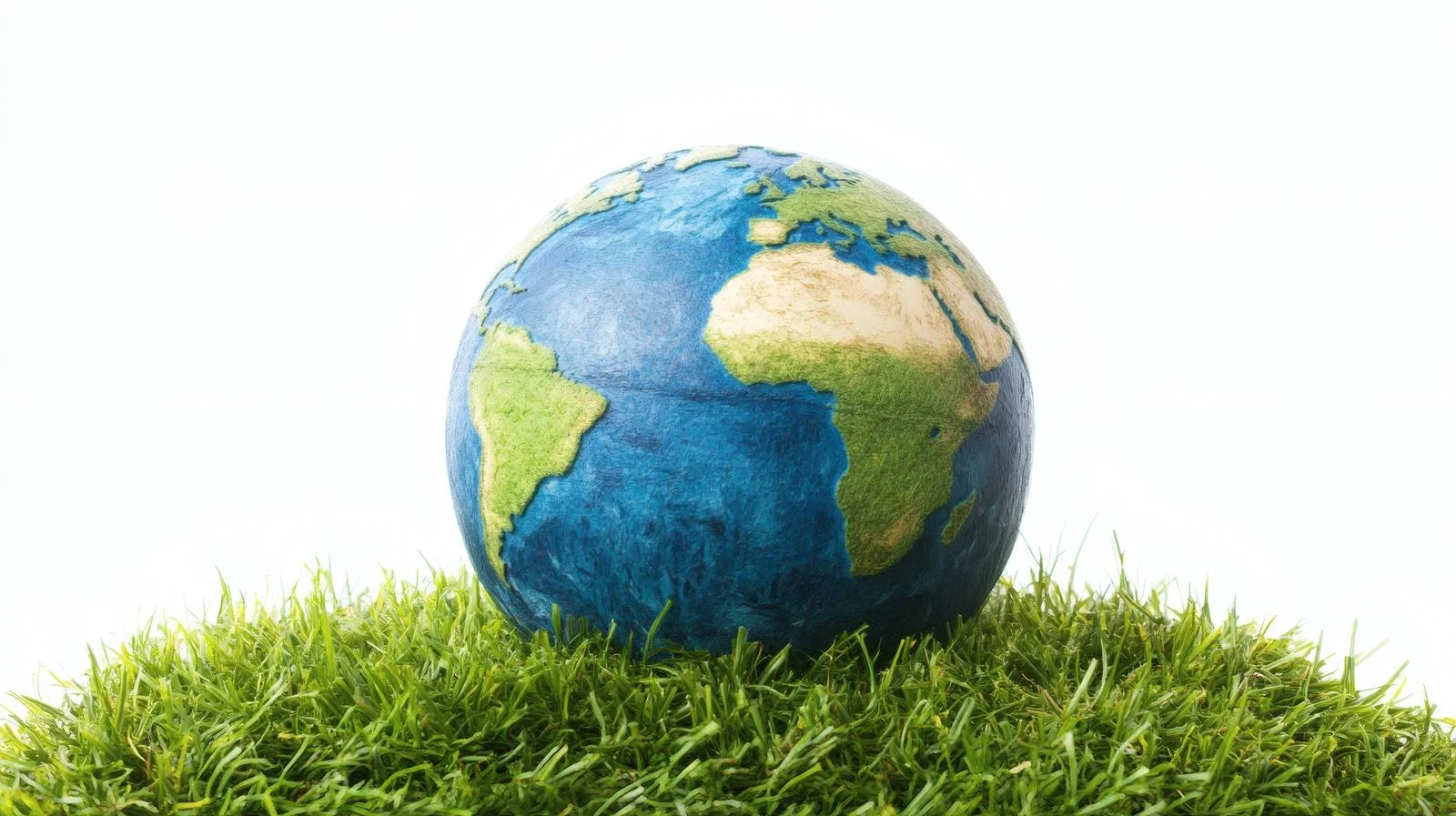 Earth Globe on Fresh Green Meadow — free download from Dotvec