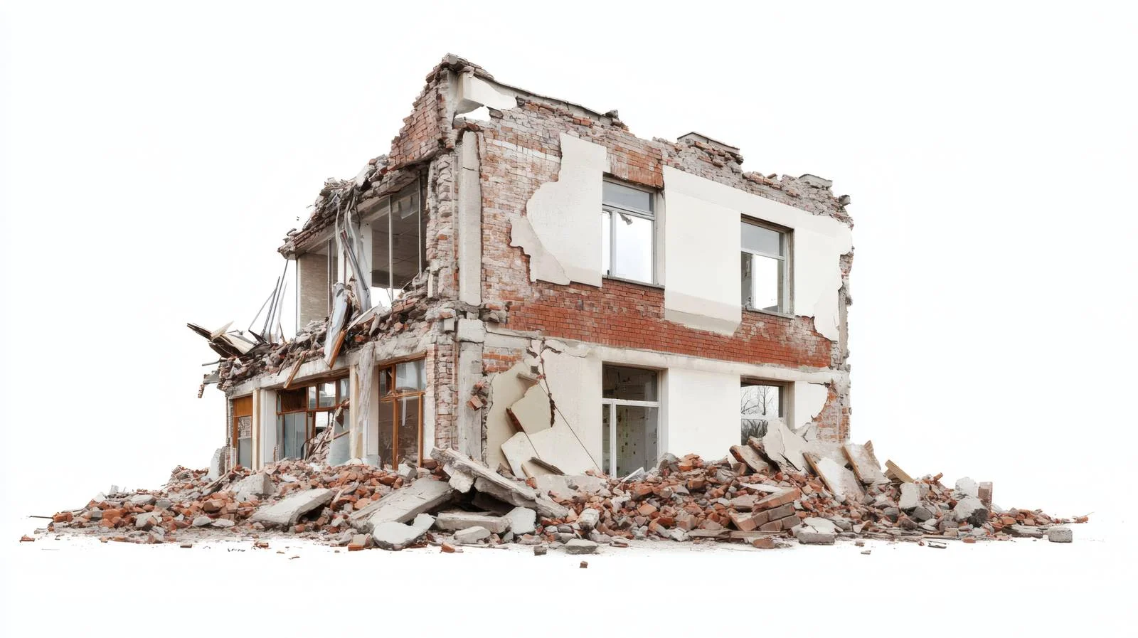 Collapsed Building Post Earthquake Isolated Structure — free download from Dotvec