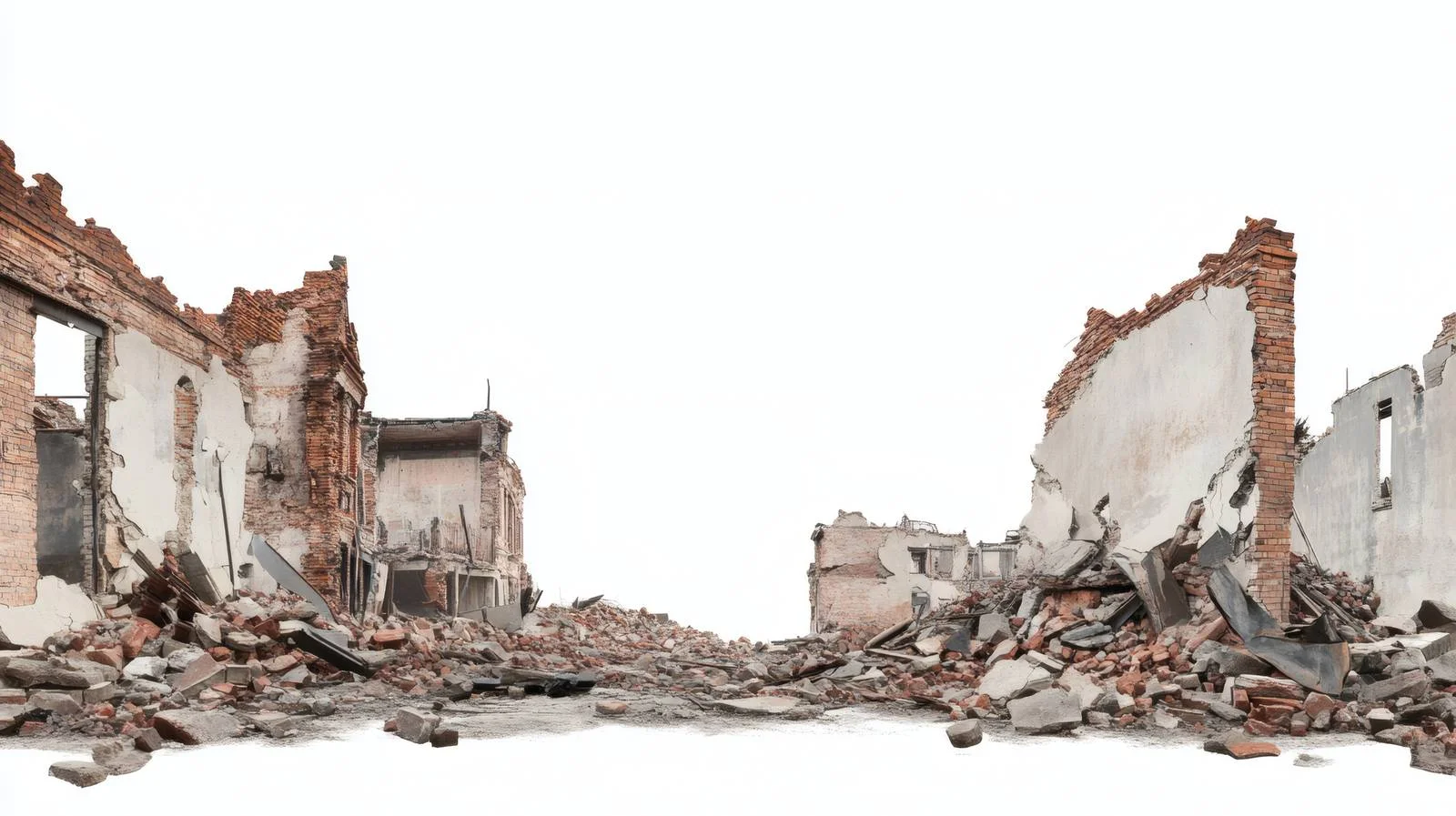 Devastation in town post-earthquake aftermath — free download from Dotvec