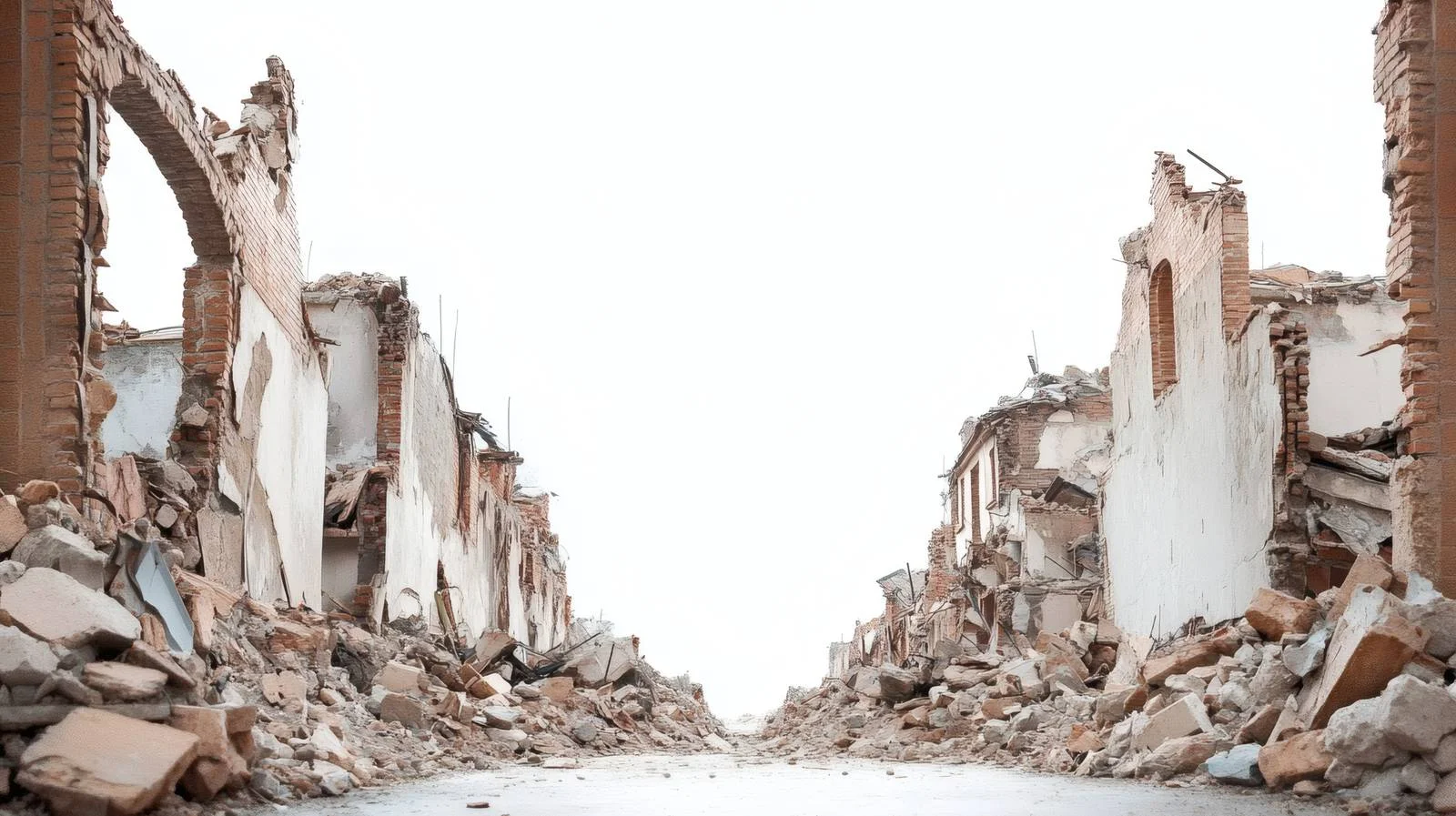 Ravaged Town Post-Earthquake Disaster Isolation — free download from Dotvec