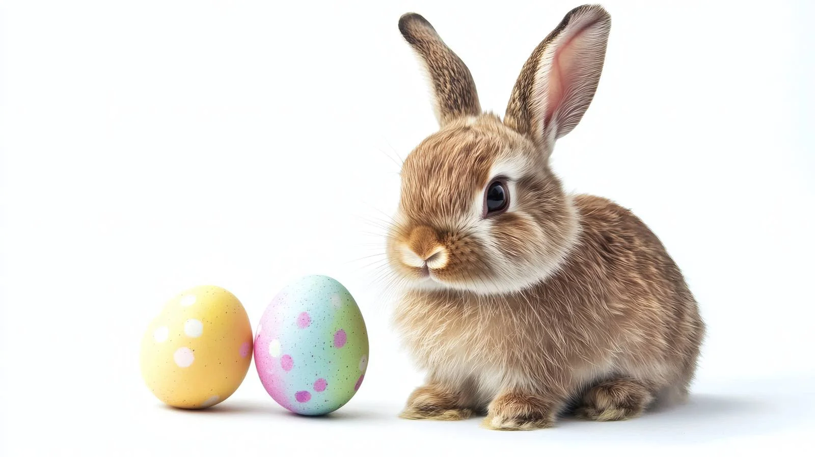 Easter Bunny with Isolated Egg on White Background — free download from Dotvec