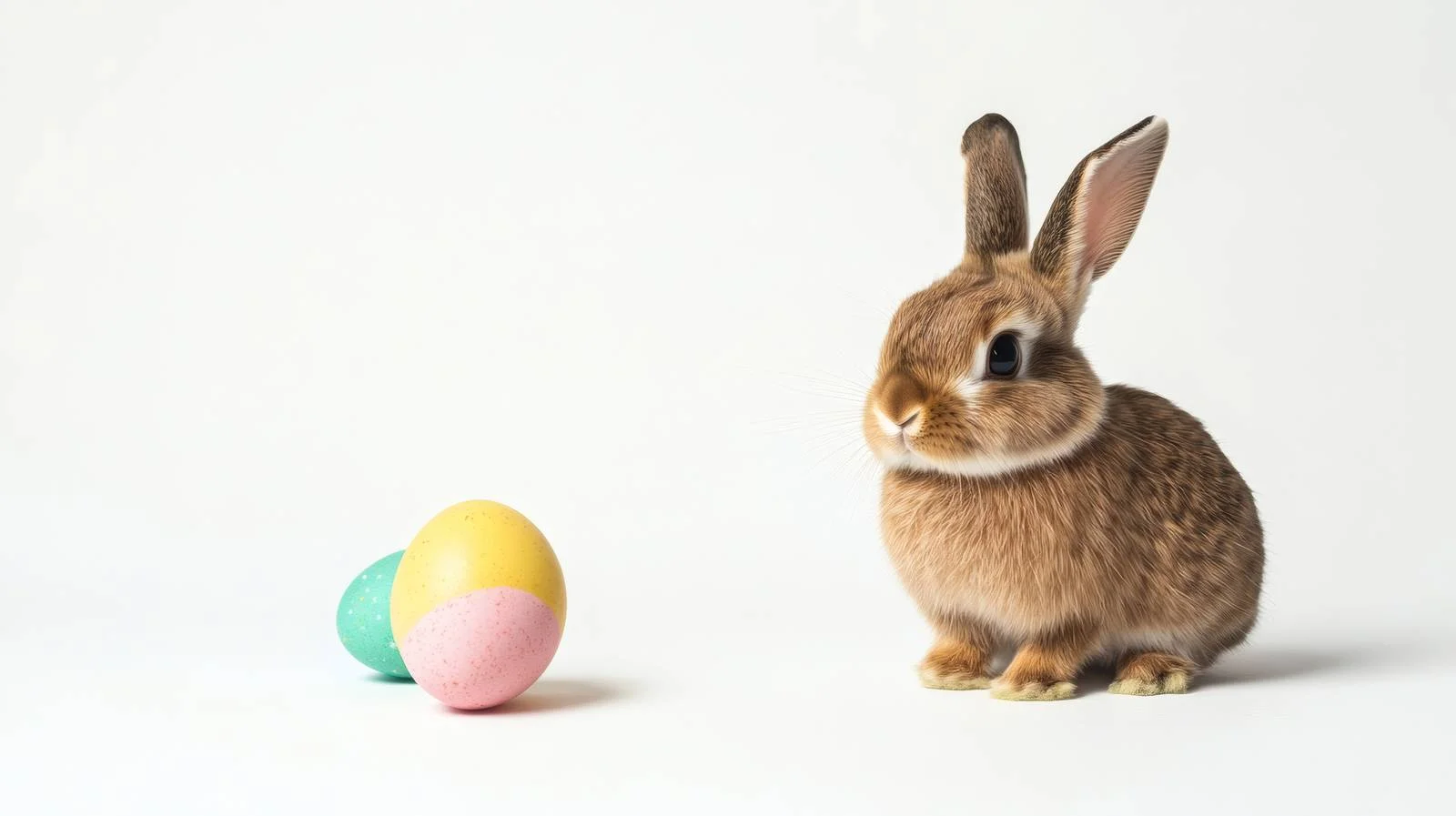 Festive Easter Bunny and Egg on White Background — free download from Dotvec