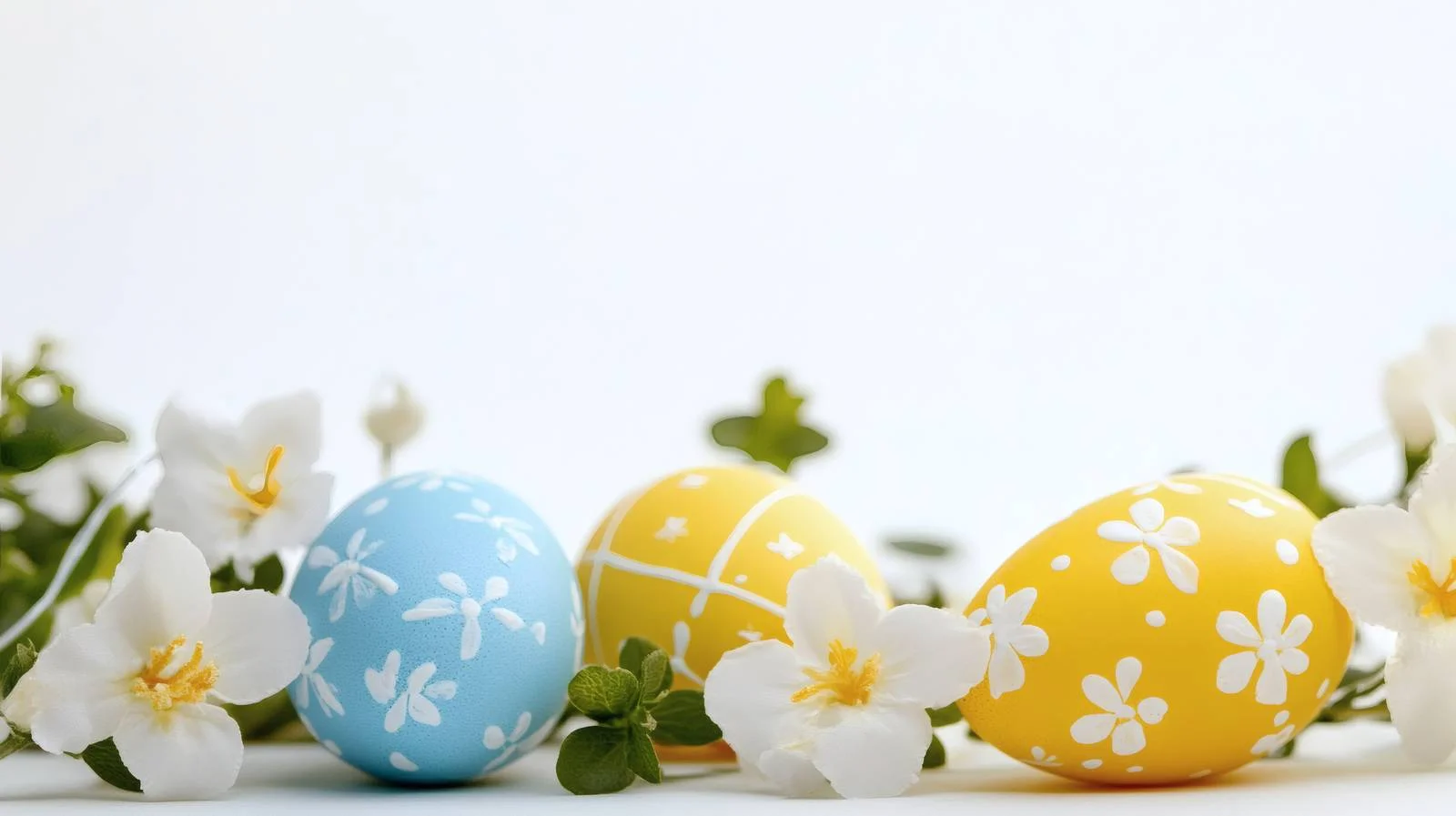 Festive Easter Eggs and Flowers Display — free download from Dotvec