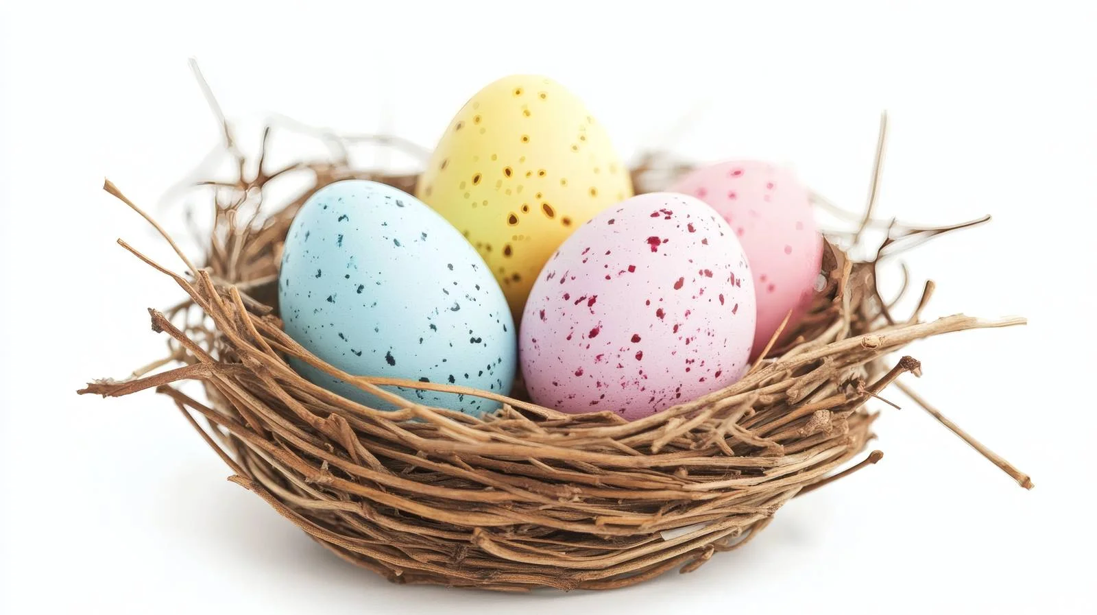 Easter Nest with Happy Easter Eggs — free download from Dotvec