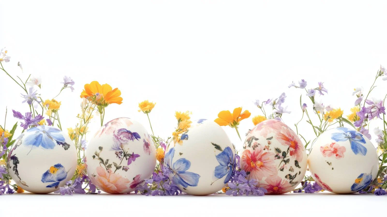 Easter eggs and spring blossoms — free download from Dotvec