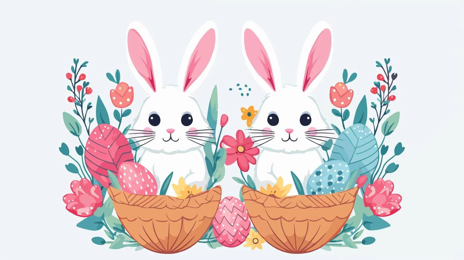 Easter Bunny Greeting Card Design — free download from Dotvec