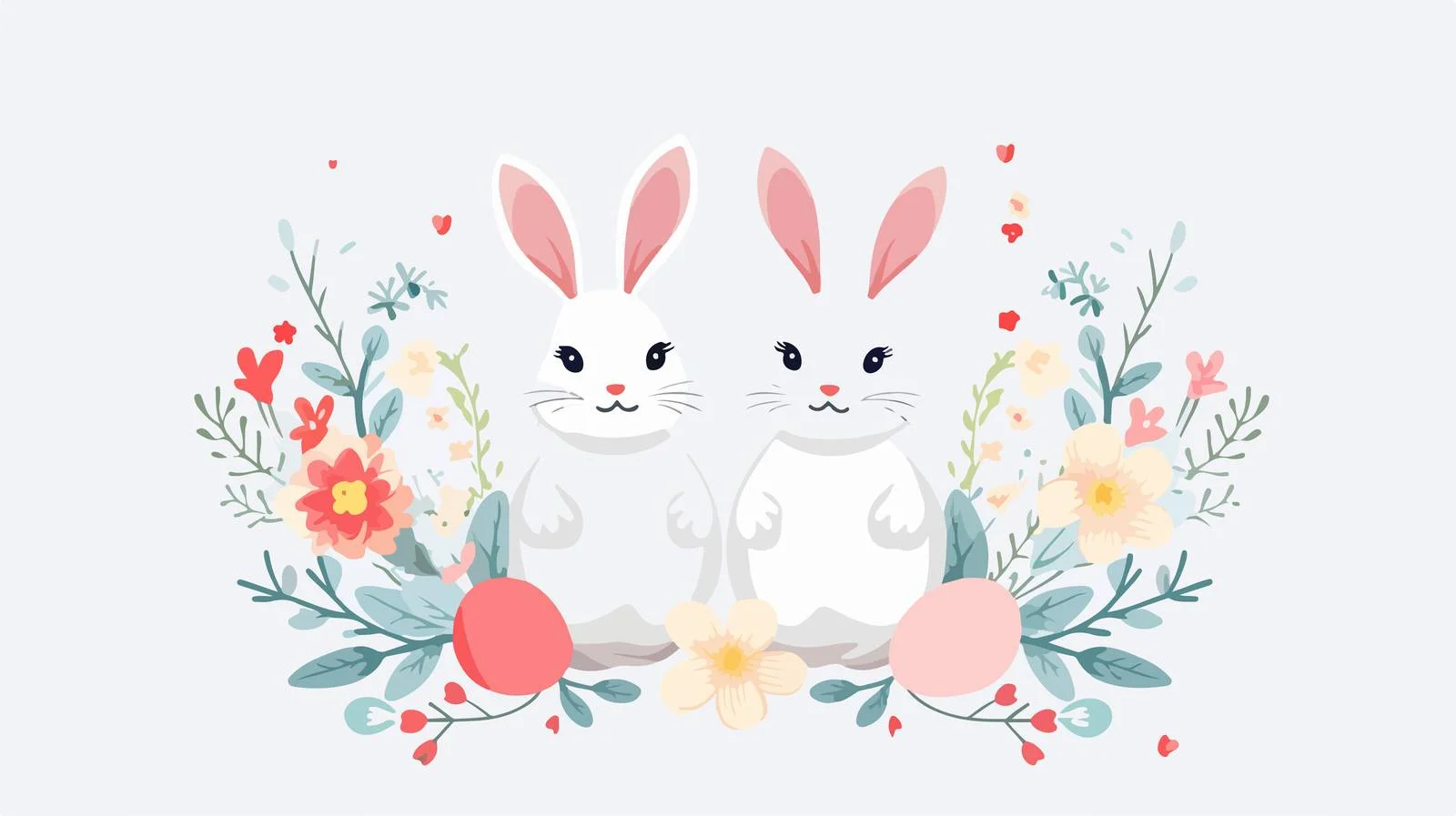 Adorable Easter Greeting Card Design — free download from Dotvec