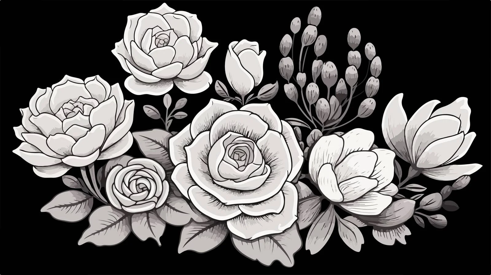 Echeveria Plants on White Background Close-up — free download from Dotvec