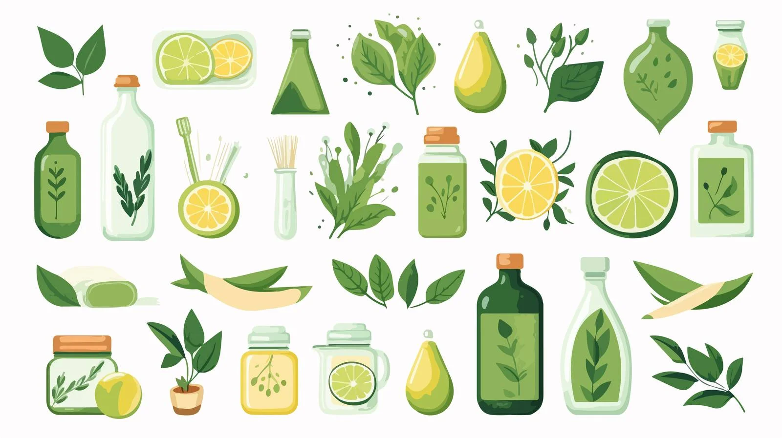 Organic Eco-friendly Cleaning Essentials Collection — free download from Dotvec