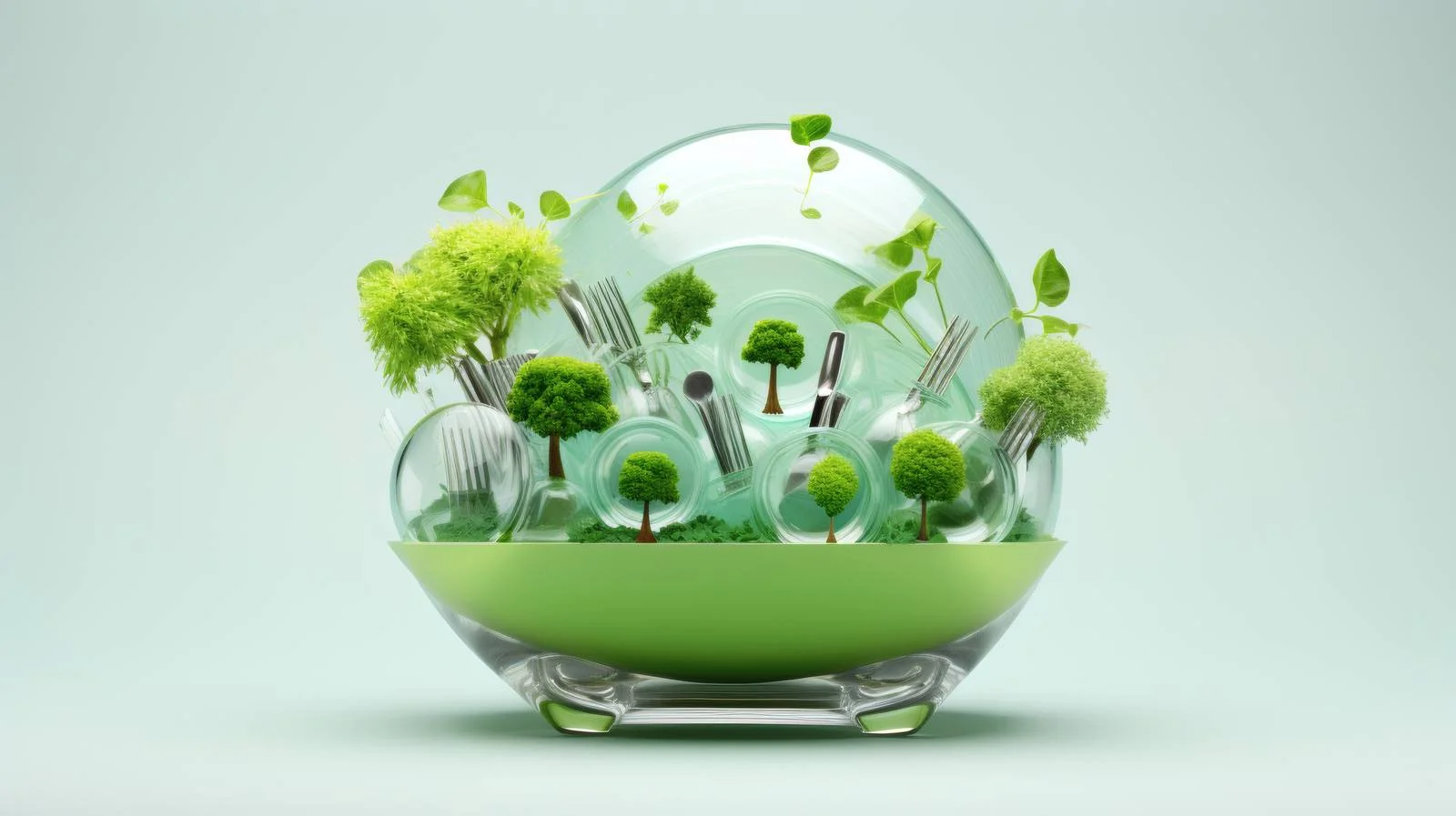 Sustainable Dish Washing Solution on White Background — free download from Dotvec