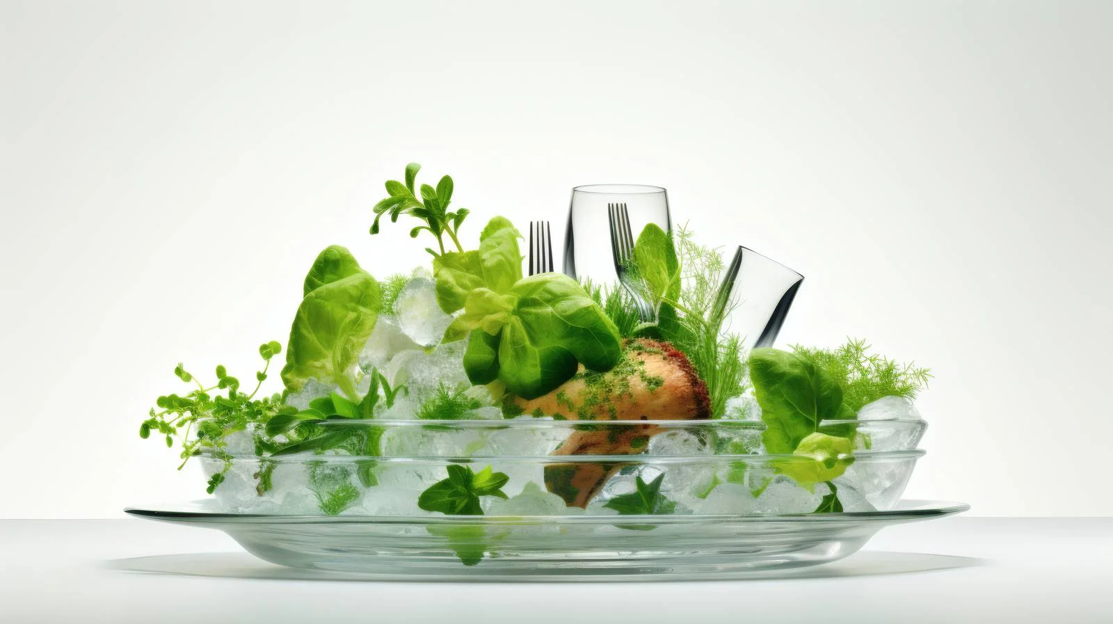 Sustainable dishwashing concept on white background — free download from Dotvec