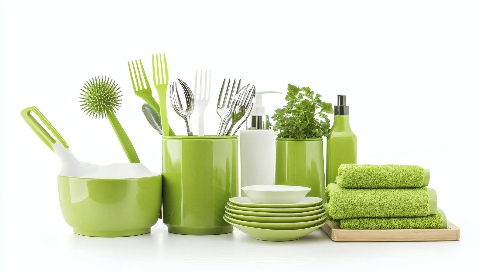 Environmentally Friendly Cleaning Supplies on White Background — free download from Dotvec