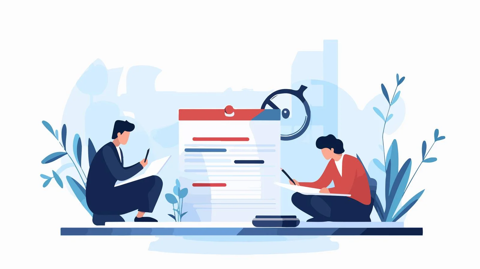 Proofreaders Reviewing and Editing Grammar Errors — free download from Dotvec